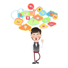 businessman over isolated background