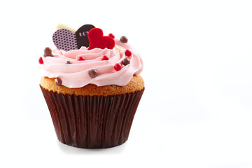 Pink love cupcake