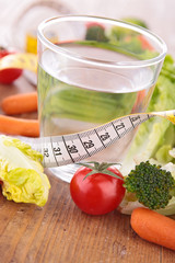 water and vegetable, healthy food