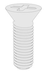 cartoon image of metal screw