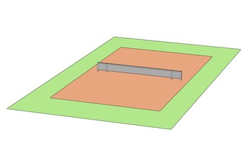 cartoon image of tennis court