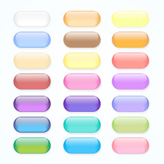 Set of colored web buttons