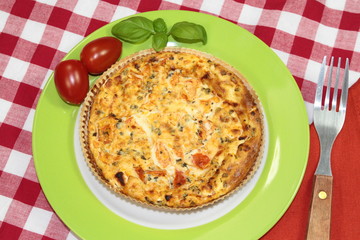 quiche au chèvre et tomates