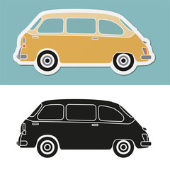 funny old fashion italian minivan