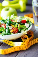 Healthy salad for fitness lifestyle