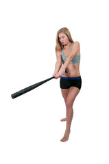 Woman Baseball Player