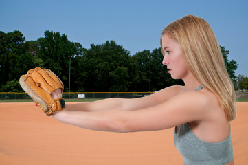 Woman Baseball Player