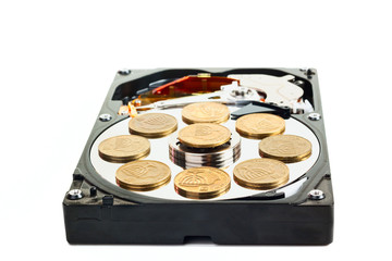 HDD without cower disk with israeli coins