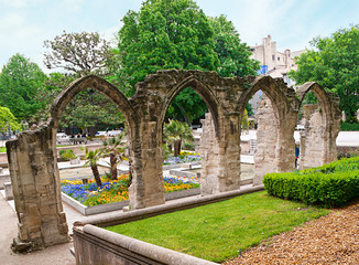 Benedictine Abbey cloister ruins, Agricol Perdiguier Square, Avignon, France