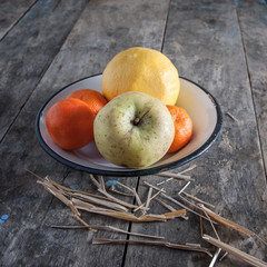 fresh fruit on a plate