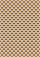 Orange and beige rhombuses on white background