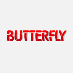 realistic design element: butterfly