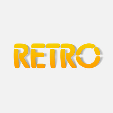realistic design element: retro