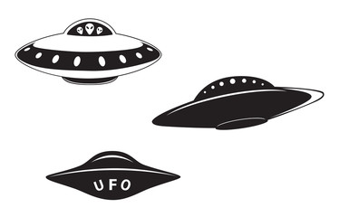 Set of flying saucers