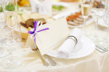 Napkin and Name Card