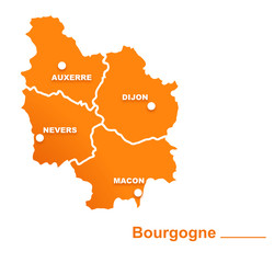 bourgogne région départements et villes