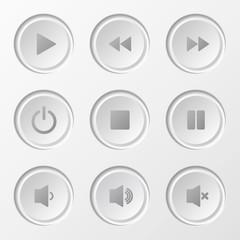 Navigation Button Set White