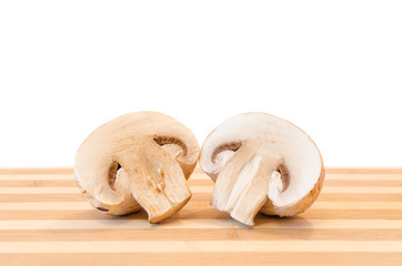 Cut mushroom.