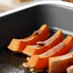 Homemade halloween baked pumpkin