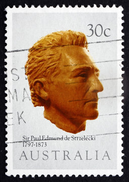 Postage stamp Australia 1983 Paul Edmund de Strzelecki, Explorer