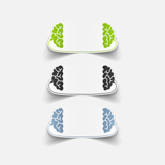 realistic design element: brain-usb, plug