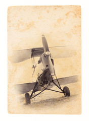 Vintage background with airplane.