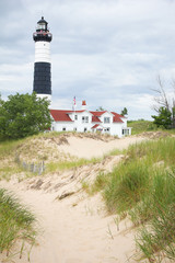 Fototapeta na wymiar Lake Michigan Lighthouse, Grand Haven