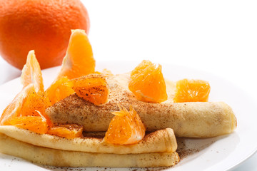 pancakes with tangerines