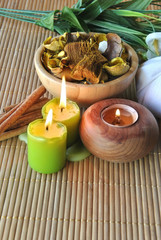 scented candles and salts