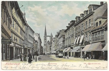 Halberstadt, Breiteweg 1907 (historische Postkarte)