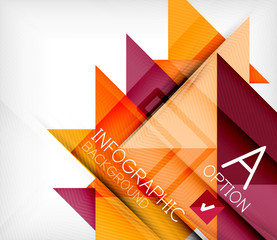 Fototapeta premium Triangle geometric shape infographic background