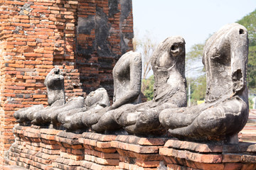  Wat Chai Watthnaram viewed from entrance in Ayutthaya, Thailand