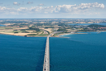 Fototapeta premium An aerial view of Sealand, Denmark