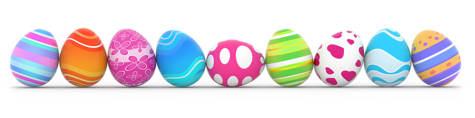 Naklejka premium colorful easter eggs