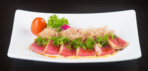 japanese cuisine. sashimi on the background