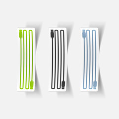 realistic design element: usb-plug