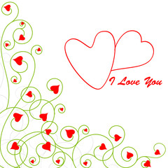 vector illustration of I Love You Valentine Background