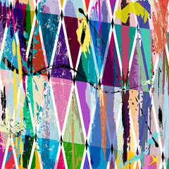 abstract background, with strokes, splashes and geometric lines