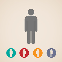 vector icons with a male sign