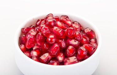 pomegranate on white