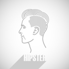 illustration with a male face