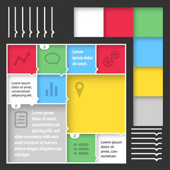 Flat web mobile interface kit