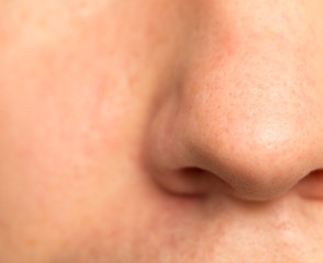 nose male. macro
