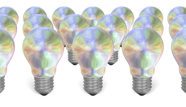 Group of pearl light bulbs