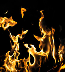 abstract flame fire on black background