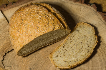 Slice of fresh bread