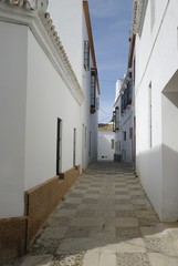 Fototapeta na wymiar Biały andaluzyjski aleja w Carmona, Hiszpania