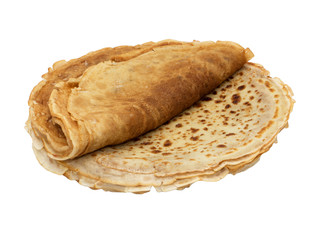 fried pancakes on white background