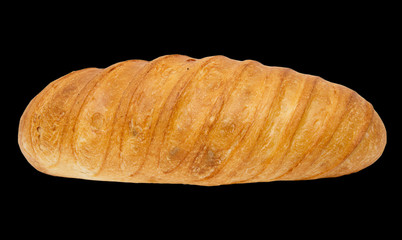 bread on a black background