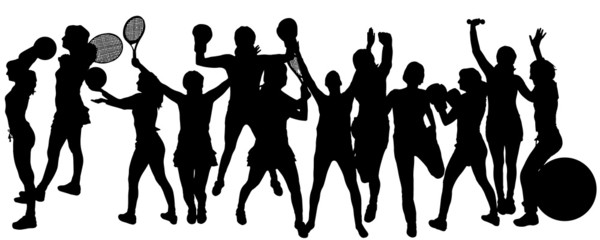 Vector silhouette of sports.